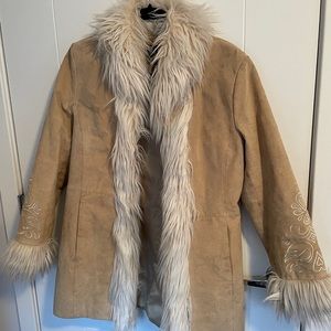 Penny Lane suede fall coat